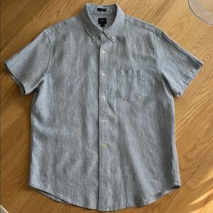 J. Crew Sky Blue Short Sleeve Button-Down Shirt